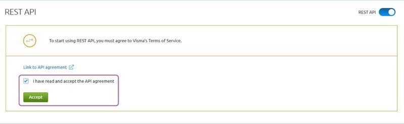 Create Severa REST API credentials